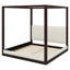 Lit à baldaquin contemporain en bois avec tête de lit tapissier-129768067-129768069