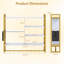 96cm H x 107cm W Metal Floating Bookcase-606261968