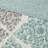 Aqua Reversible Quilt Set With Embroidered Pillows