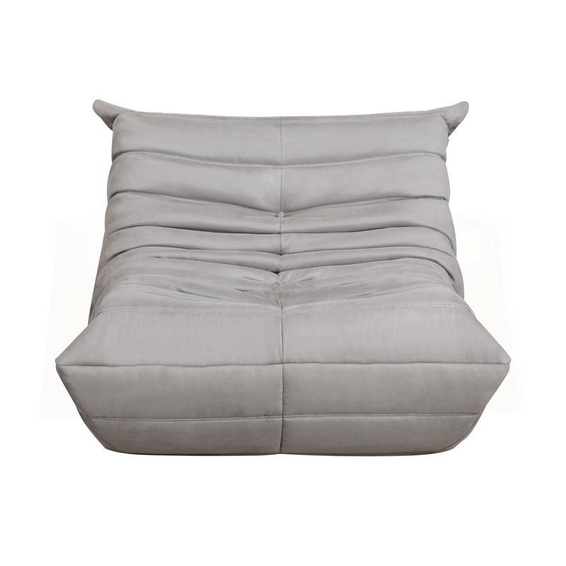 Chaise d'appoint de luxe capitonnée à boutons capitonnés et meubles de salon 1 pièce, Gris