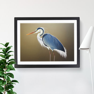 Unbeatable Heron Bird - Framed Print