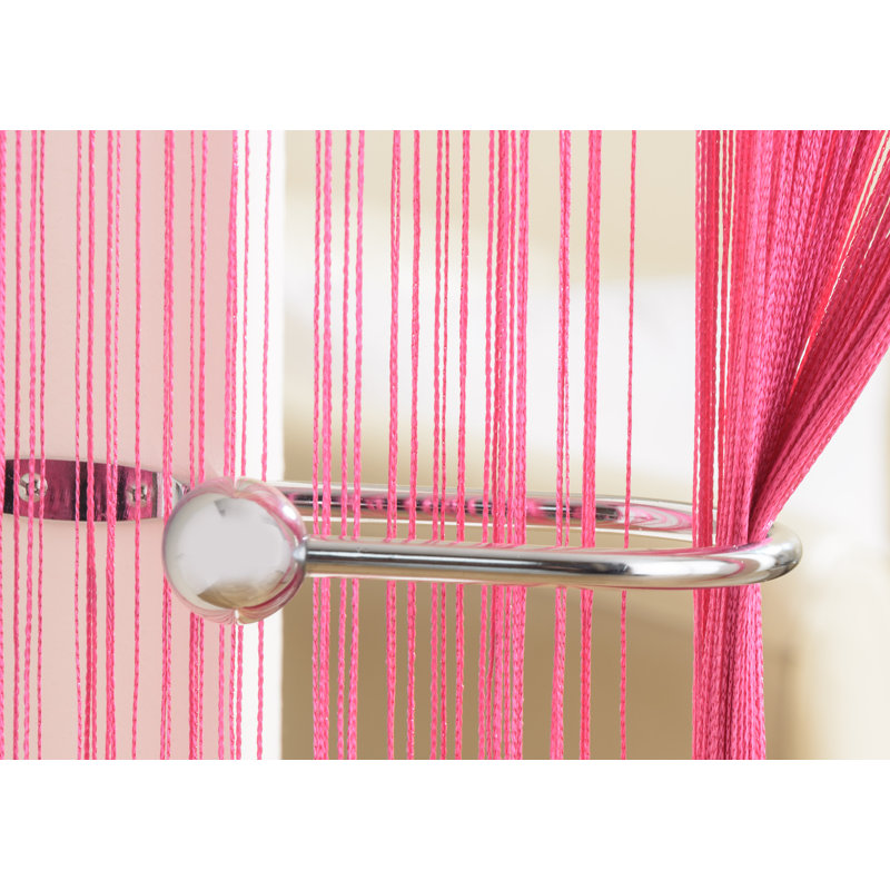 100% Polyester Sheer Curtain Single Panel, Fuschia