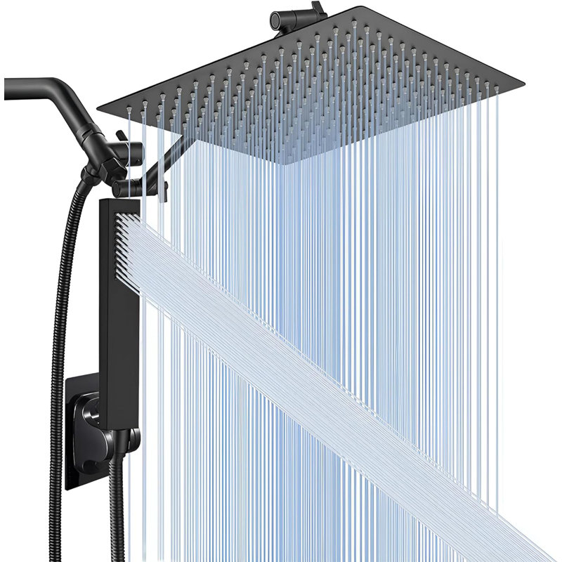 Rain Dual Shower Head 1.75 GPM GPM, Matte Black