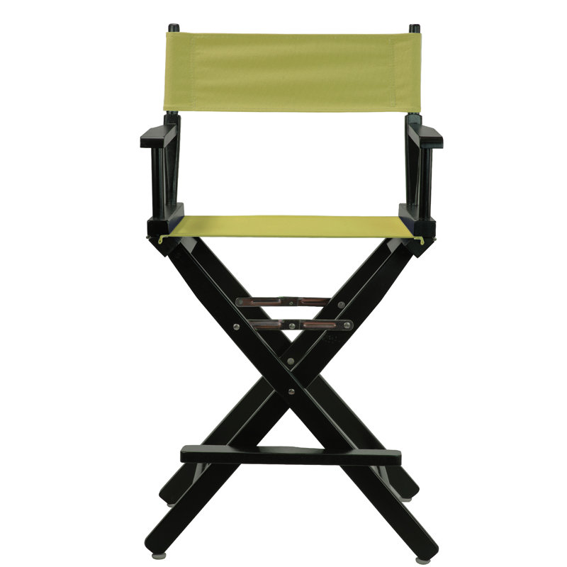 24" Folding Director Chair, Black, Sage