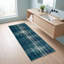 Tapis Pewter2 moderne vieilli uni bleu sarcelle et blanc, lavable à la machine, antidérapant, à poils courts, pour l'intérieur et l'extérieur, adapté aux animaux domestiques, idéal pour le salon, la chambre, la salle à manger, l'entrée, le corridor ou le bureau.-1945002064