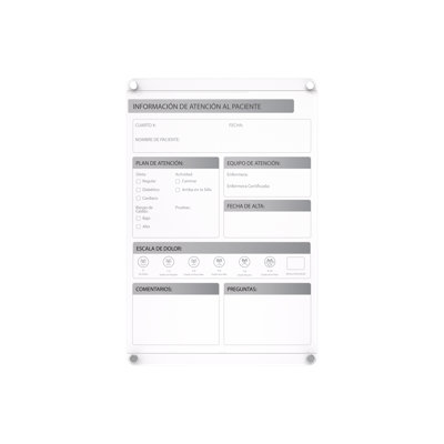 Ghent Graphics Slide Changeable Patient Board