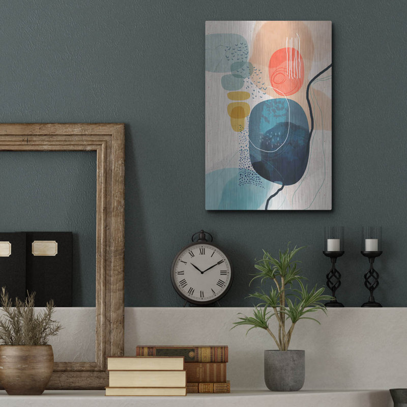 «Prelude» par Ishita Banerjee, art mural en métal, 24 po x 36 po, H 16 po x l 12 po