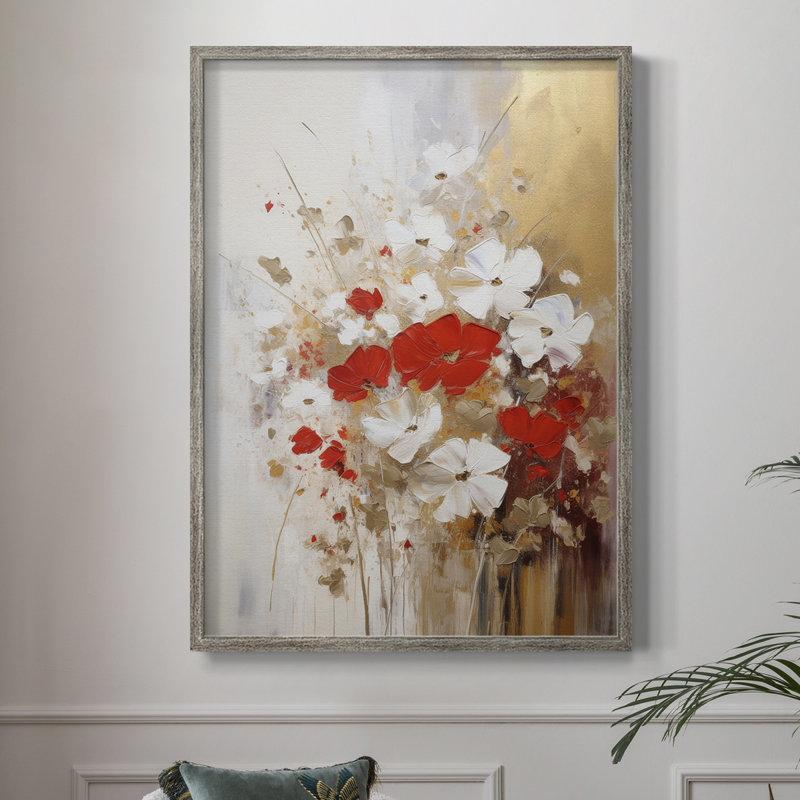 Reproduction encadrée FLORAL Series CCXCVI - bois massif, H 11 po x l 9 po