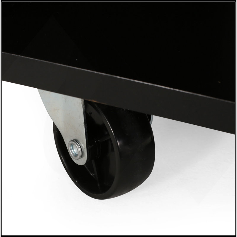 Kitchen Cart With 2 Drawers+1 Door, Black