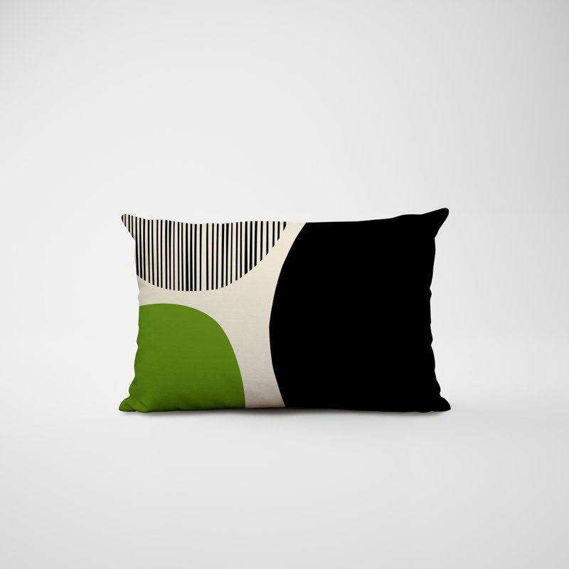 Housse et insert de coussin rectangulaire intérieur / extérieur en polyester / mélange de polyester Chamu, Chartreuse
