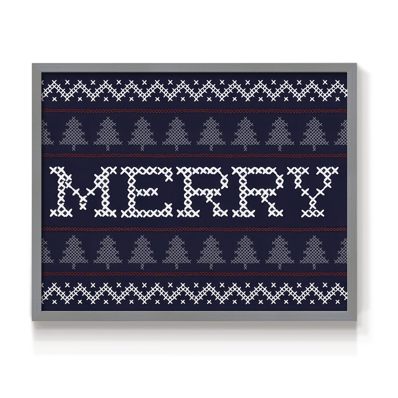 Pull Merry - imprimé encadré - réversible, H 16 po x l 20 po, Gris