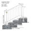 Iron Handrail Picket Fits Stair Railing Hand Rail For Outdoor Paver Step-61694623-61694626
