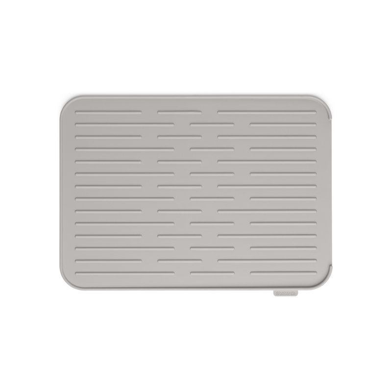 Brabantia Sinkside Silicone Dish Drying Mat, 17 x 12.6 in  (44 x 32 cm), Mid Gray