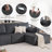 108" Modular Sofa Corduroy Modern L Shaped Sectional For Living Room-1473597346