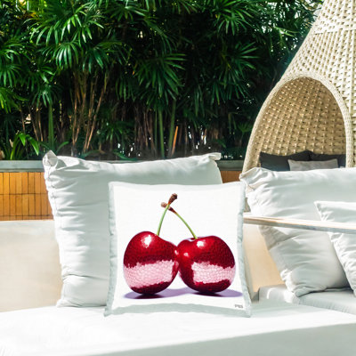 Coussin d'extérieur Shiny Cherry Fruits