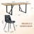 87 Inch Wood Dining Table Set With PU Leather Upholstered Dining Chair-115748147-115827565