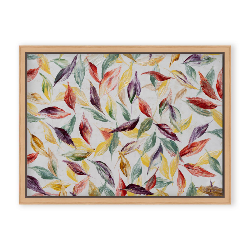 Art mural sur toile "Color Cascade" inspiré de la nature par Karen Biery, H 30 po x l 40 po, Framed Matted Print, Beige