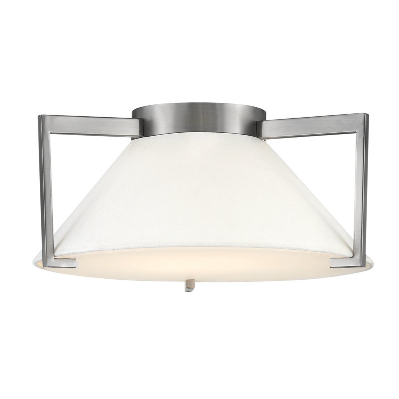 Calla 1 - Light Simple Cone LED Flush Mount, 6.75" H x 15.75" W x 15.75" D, Brushed Bronze