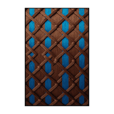 Tapis noir en treillis lavable à la machine