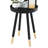 Modern Side Table with Tray Top, Black-357658348