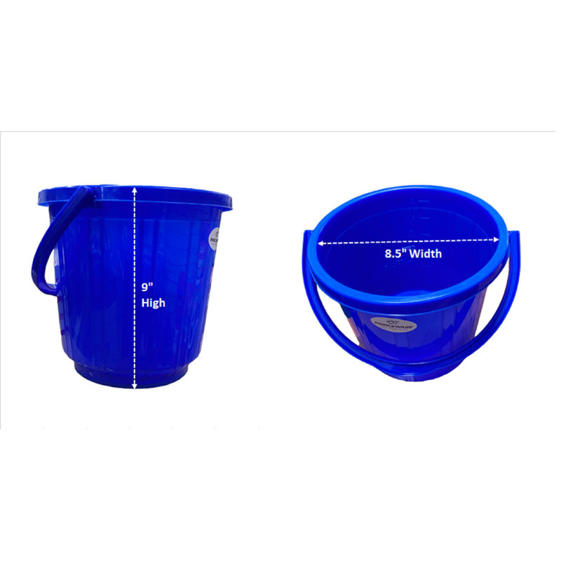 Seau à rayures en plastique delux