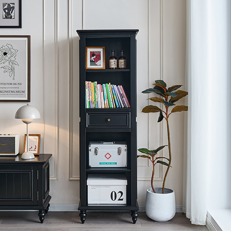 Noir massif + vitrines en bois manufacturé