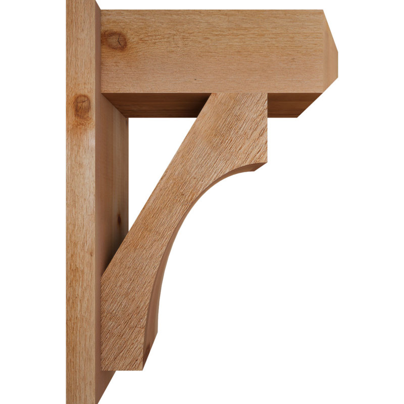 Persienne en bois rustique Westlake Craftsman, P 20 po x H 28 po, Cèdre rouge de l'Ouest de 8 po (sciage brut)