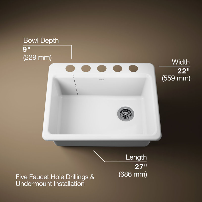 Riverby 27" Undermount Single-Bowl Workstation Kitchen Sink