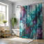 Rideau de douche 1 pièce Violet-Teal Ink Flow-611967421