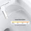 Toilette moderne moderne en céramique blanche avec couvercle à ouverture / fermeture automatique, modes de lavage multiples, capteur de pied et nuit - profondeur de 27,41 po, largeur de 16,44 po, hauteur de 18,24 po, poids de 84,34 lb, siège de bidet intégré, DEL
