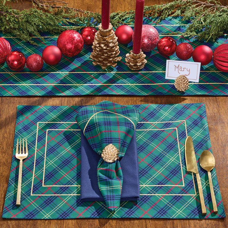 Patricia Heaton Home Macmerry Plaid Table Runner 13", 54" L x 13" W