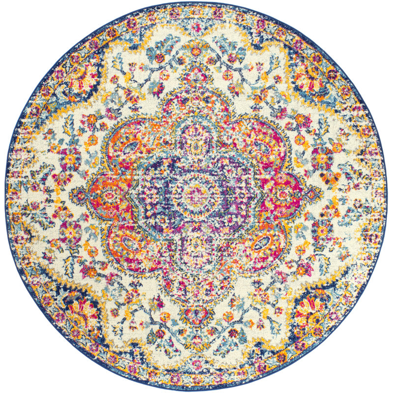 Adeliza Oriental Indoor Rug, Round 6'7"