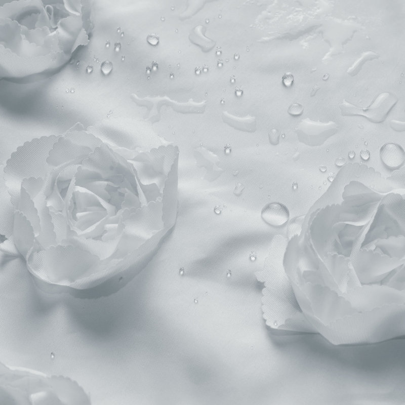 Rideau de douche Floral Ruffle Water Repellent, Argent argent