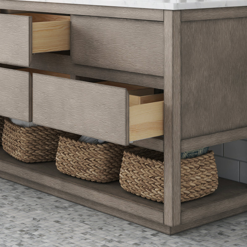 72'' W Double Vanity, Grey Oak