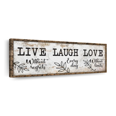 «Live Laugh Love», impression sur toile