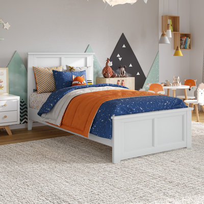 Patillo Solid Wood Low Profile Bed with Matching Footboard