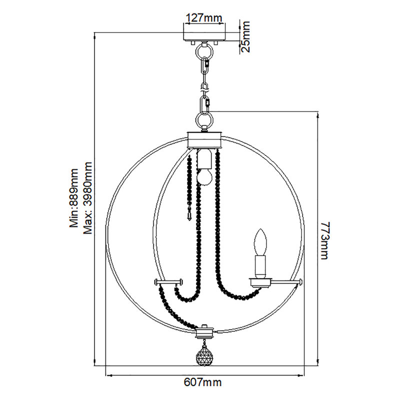 Dakota 7 - Light Sphere Chandelier