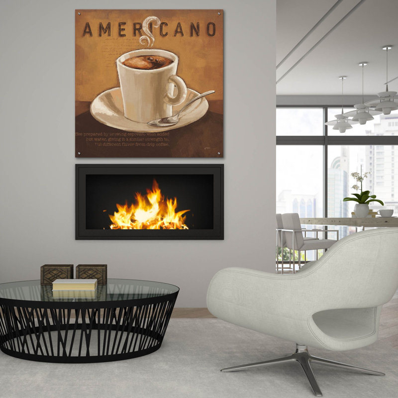 «Coffee And Co 2» par Janelle Penner, art mural en verre acrylique, H 36 po x l 36 po x P 0,2 po
