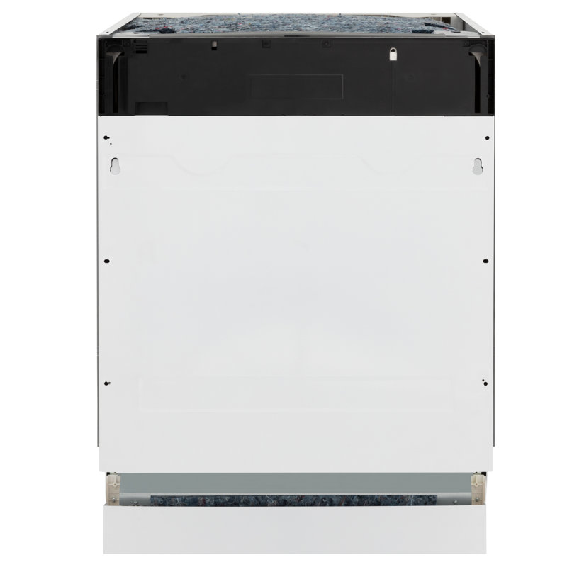 ZLINE Autograph Edition 24" Tallac Series 3rd Rack Top Control Built-In Tall Tub Dishwasher in Custom Panel Ready with Accent Handle, 51dBa
