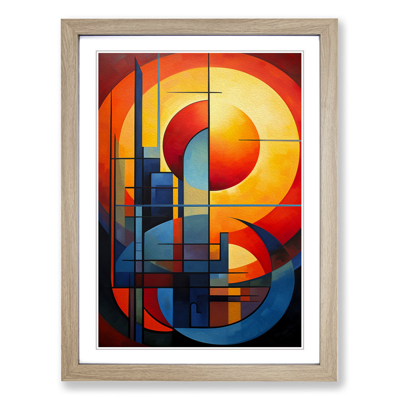 Single Picture Frame Print on Wood, 34cm H x 25cm W, Oak Framed