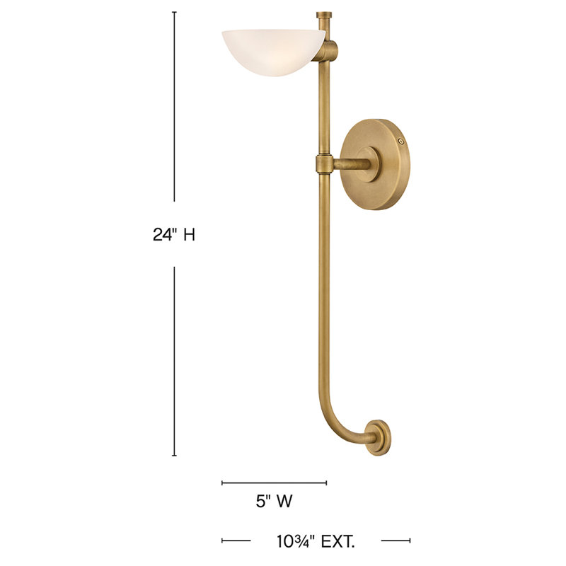 Merit 1 - Light Wallchiere, Heritage Brass