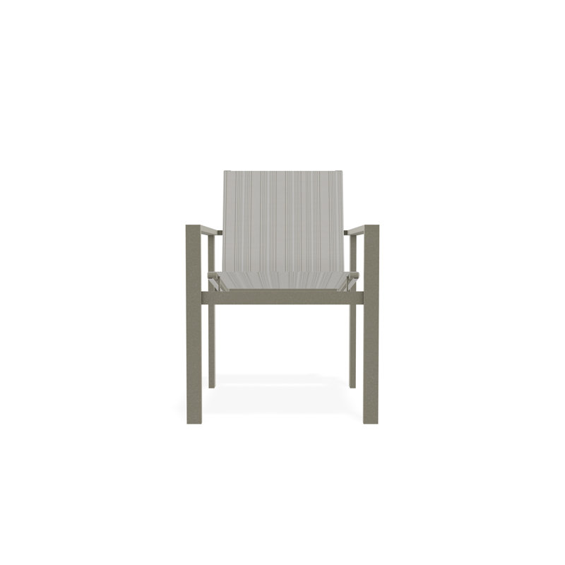 Tribeca Sling Stacking Arm Chair, Storm, Harbor