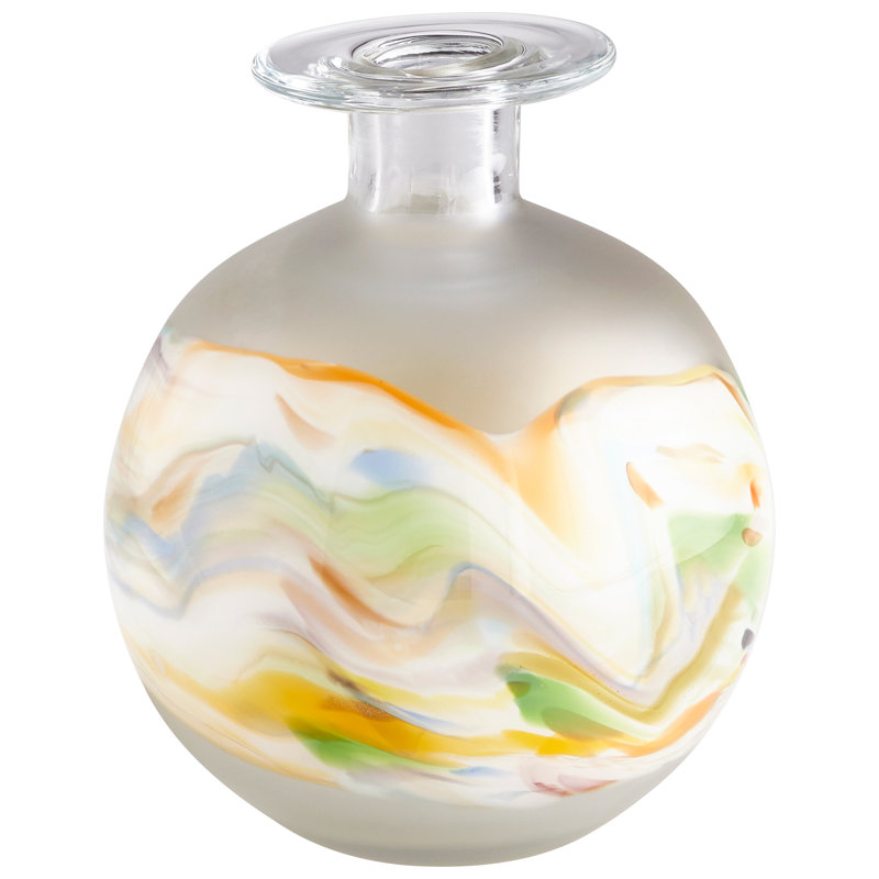 Kimbie Glass Table Vase, 10" H x 8.25" W x 8.25" D