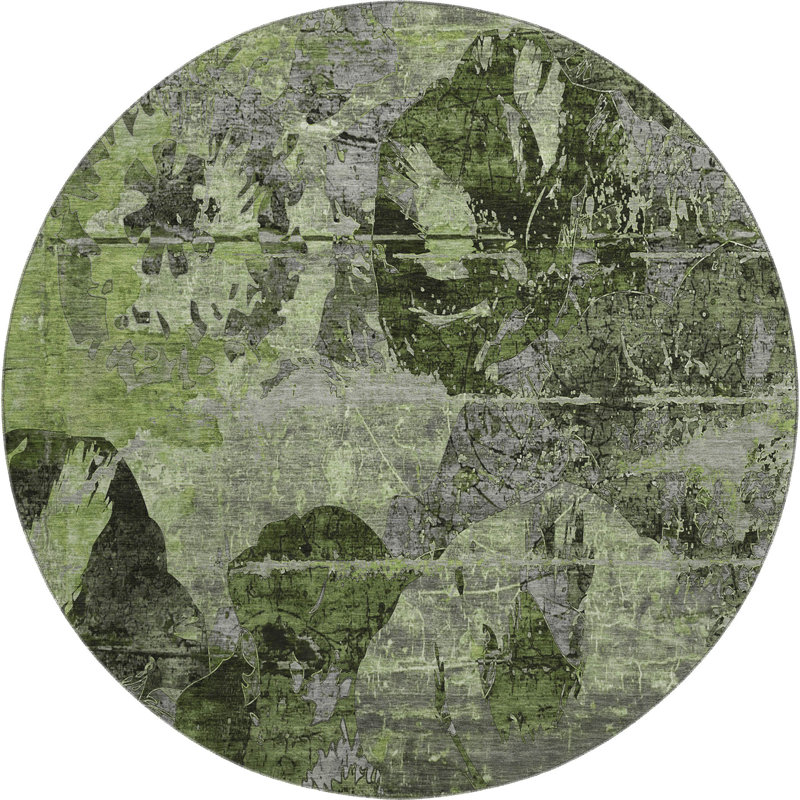 Tapis vert Cerrito AMF555 lavable à la machine de qualité supérieure, Rond 8 pi