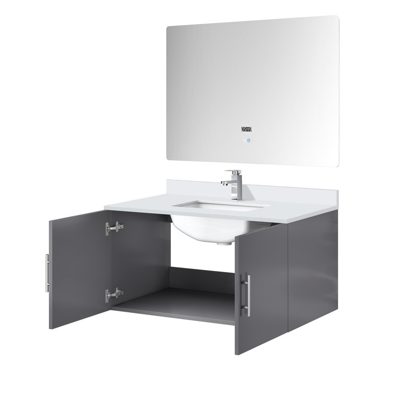 36 po L 22 po x P 22 po, gris, Gris foncé