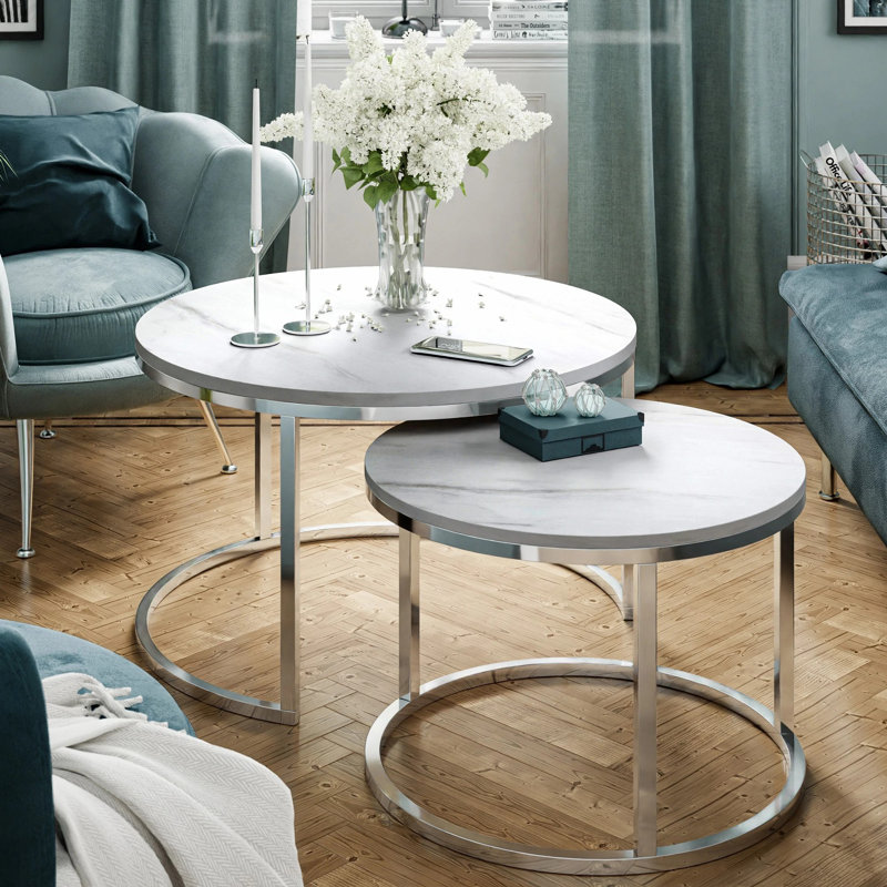 Ciri Chrom Levanto 2 Piece Coffee Table