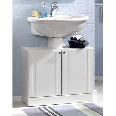 Quickset 955 65cm Single Bathroom Vanity Base Only in High Gloss White