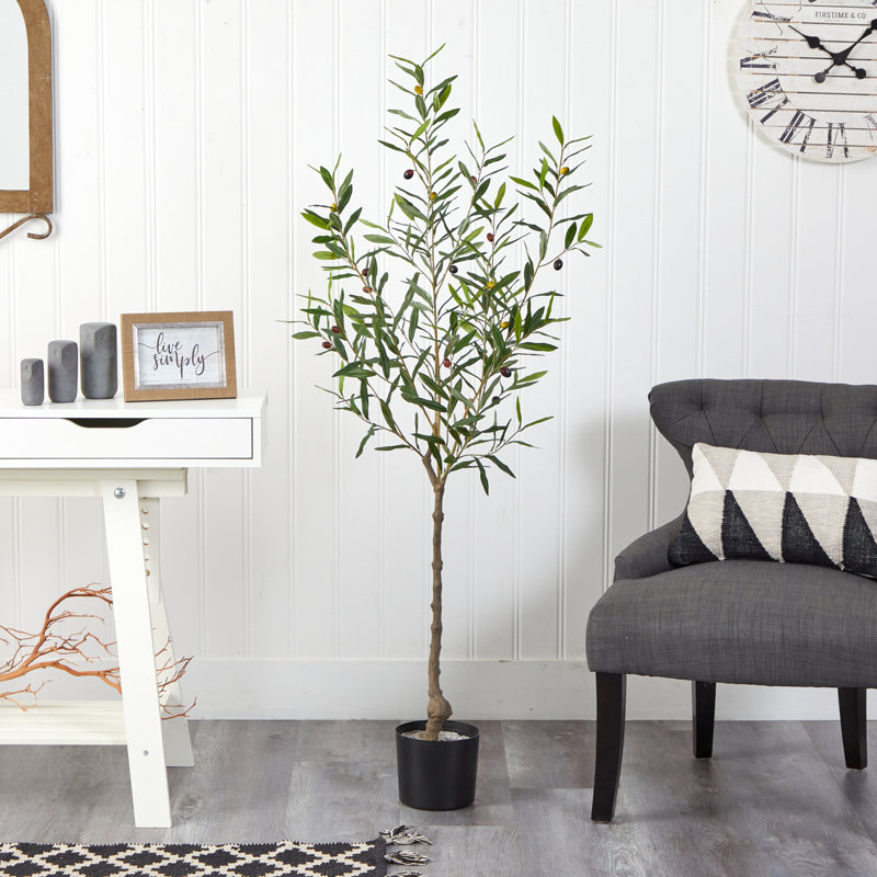 Olive artificielle en pot, H 60 po x l 19 po x P 14 po