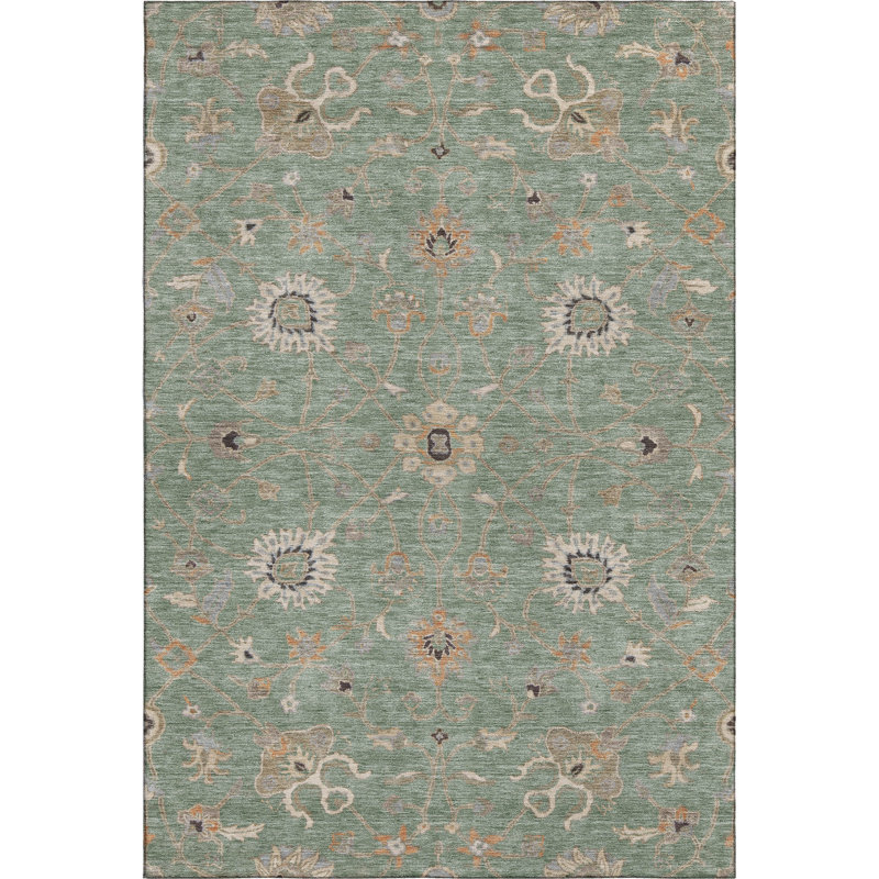 Premium Machine Washable Krause AMF1137 Global Rug, Rectangle 2'6" x 3'10"