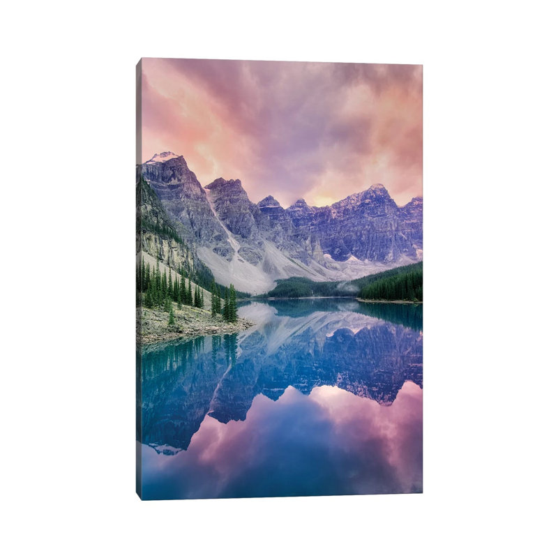 Moraine Sunrise III by Dennis Frates - Print on Canvas, Wrapped Canvas, 66.04cm H x 45.72cm W x 3.81cm D